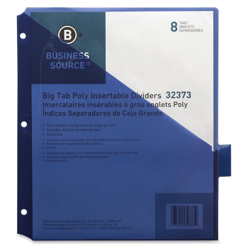 Business Source Double Pocket Index Dividers (32373), Multicolor (BSN32373) - Image 5
